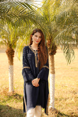 Midnight Sapphire shawl kurta