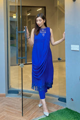 Ultramarine Saree-shirt